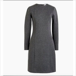 J. CREW FACTORY LONG SLEEVE PONTE GREY DRESS
